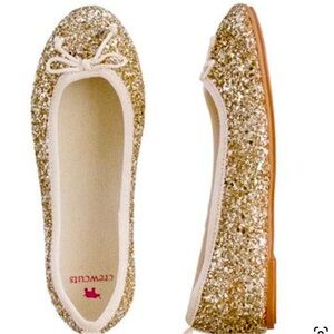 Crewcuts Gold Glitter Flats